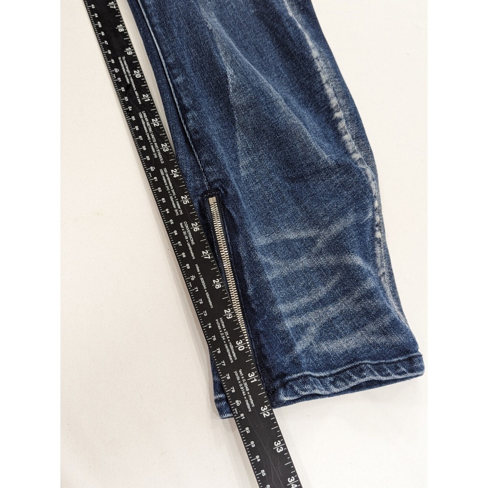 MacKeen Blue Jeans Pain Splatter Distressed Skinny Stretch‎ SZ 42x32 Zip Ankle - Picture 7 of 9